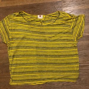 Yellow open back shirt from Macy’s